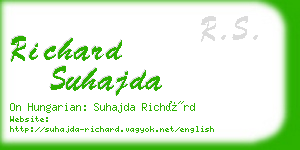 richard suhajda business card